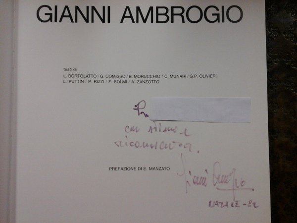 Gianni Ambrogio. Catalogo della mostra antologica di Treviso 1981. Con …