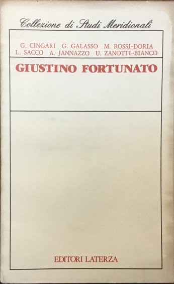 Giustino Fortunato (Collezione di Studi Meridionali)