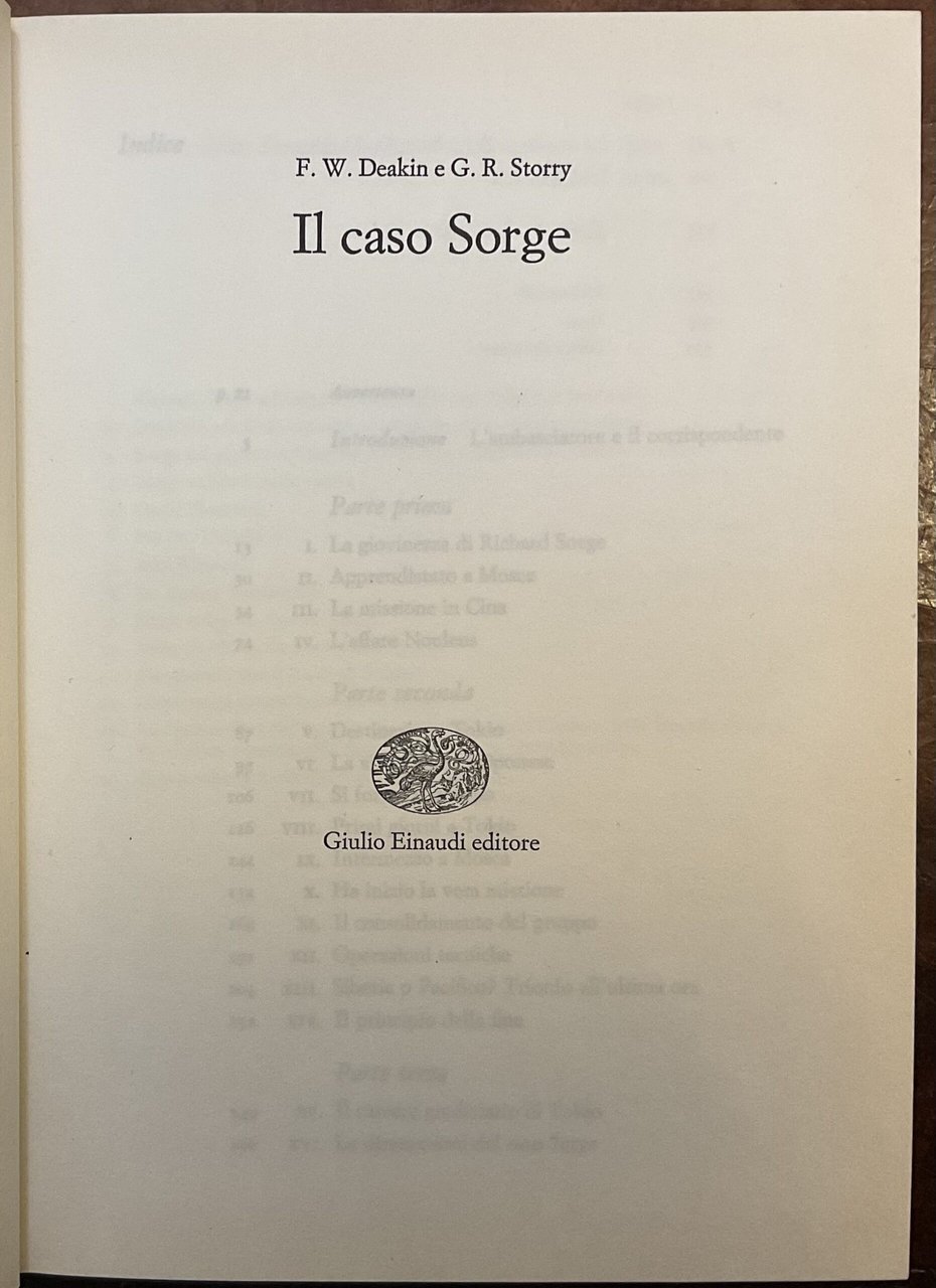 Il caso Sorge
