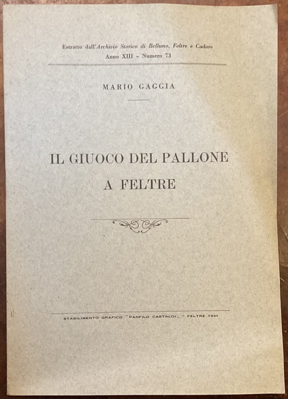 Il giuoco del pallone a Feltre