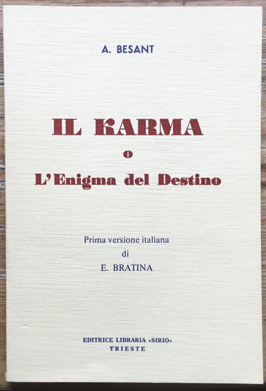 Il Karma o L’Enigma del Destino | Immagine principale