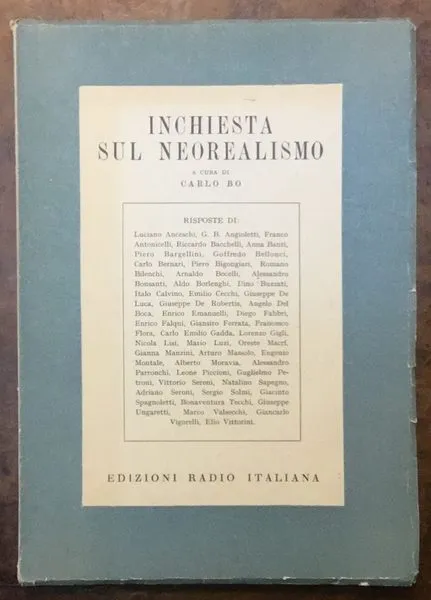 Inchiesta sul Neorealismo | Immagine principale