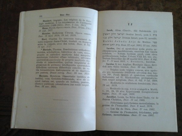 INDICE DEI LIBRI PROIBITI, RIVEDUTO E PUBBLICATO PER ORDINE DI …