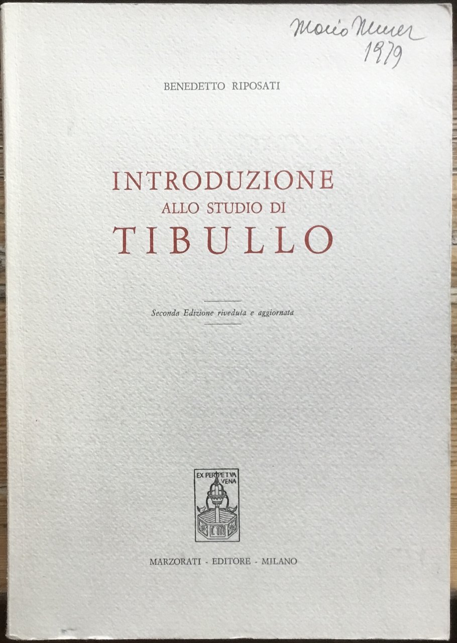 Introduzione allo studio di Tibullo