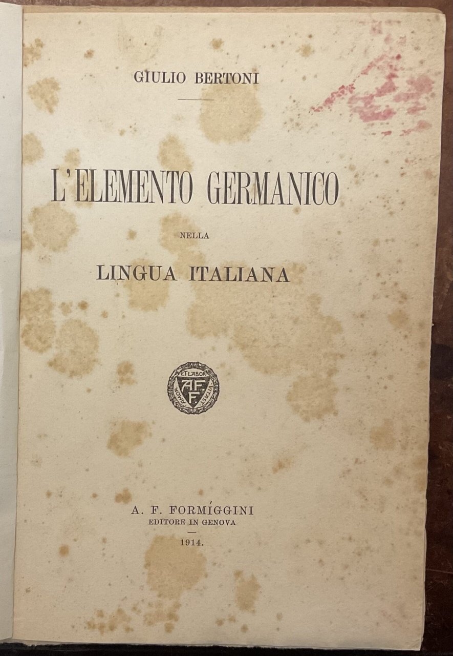 L’elemento germanico nella lingua italiana