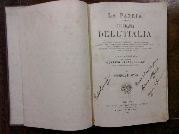 La Patria. Geografia dell'Italia. V. Provincia di Novara