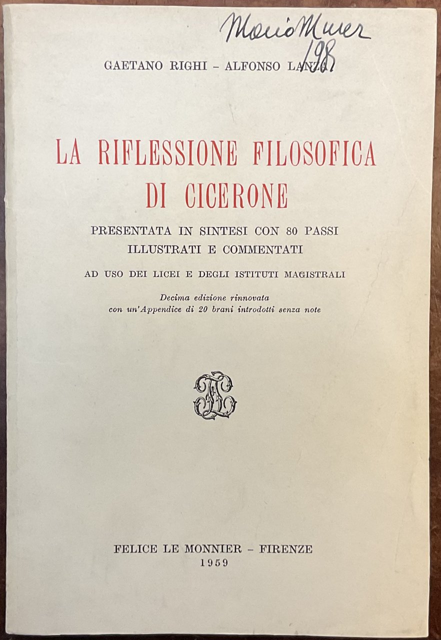 La riflessione filosofica di Cicerone