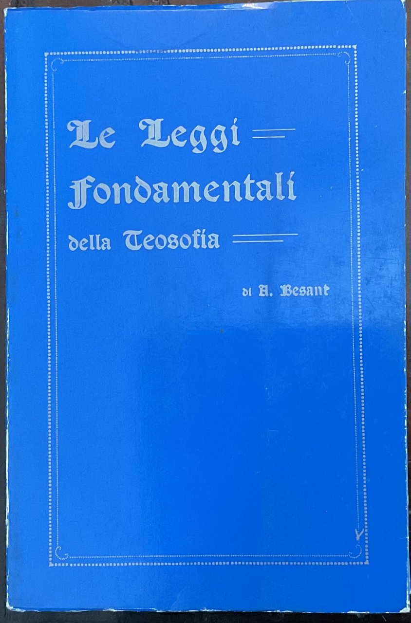 Le leggi fondamentali dellla Teosofia