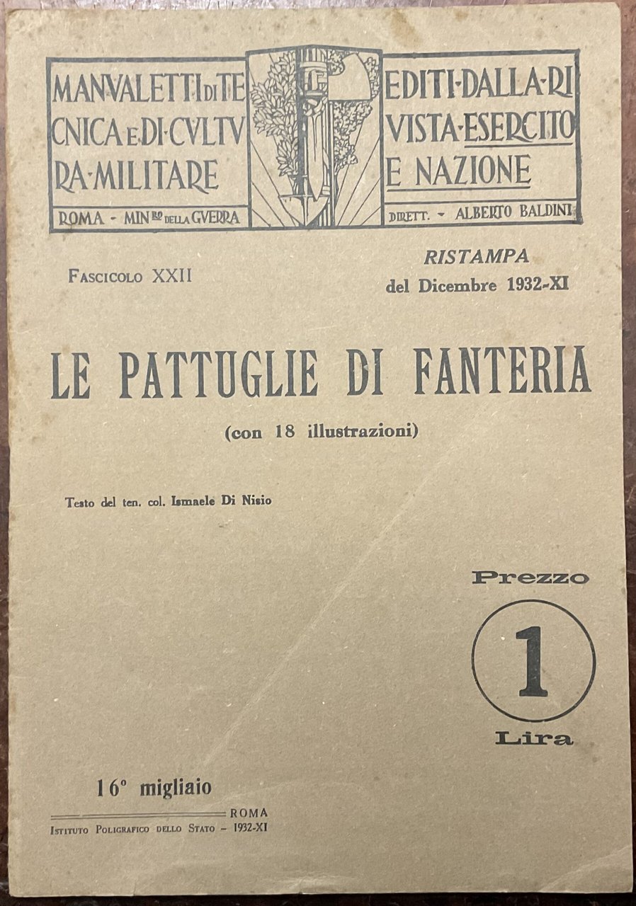Le pattuglie di Fanteria. Manualetti di tecnica e di cultura … | Immagine principale