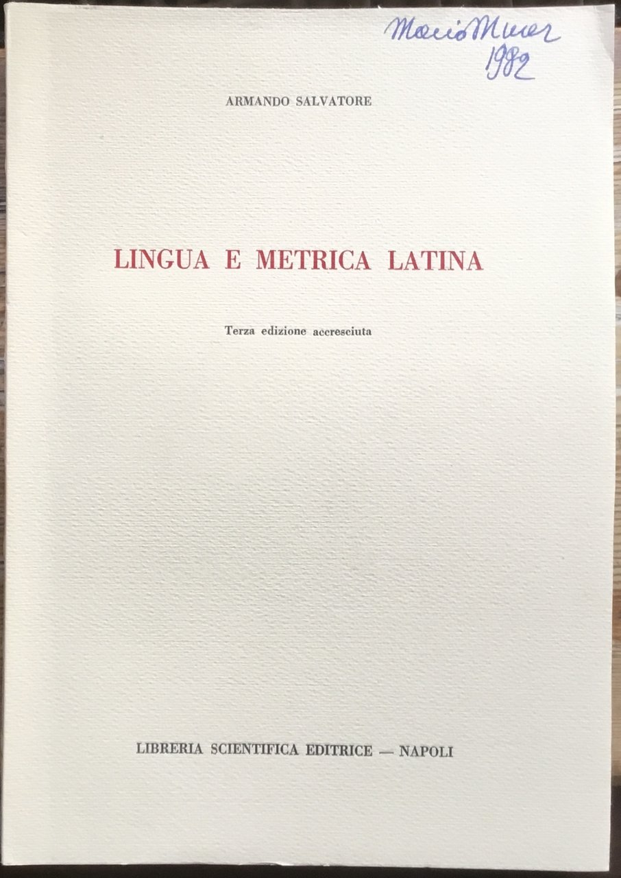 Lingua e metrica latina