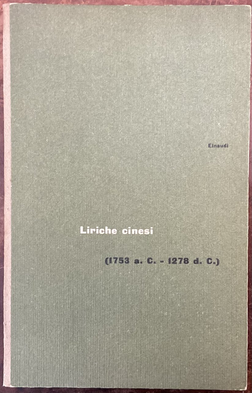 Liriche cinesi (1753 a.c. - 1278 d.c.)