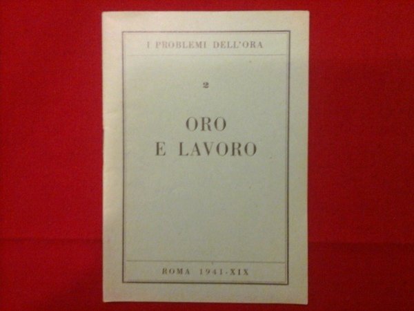 Oro e lavoro