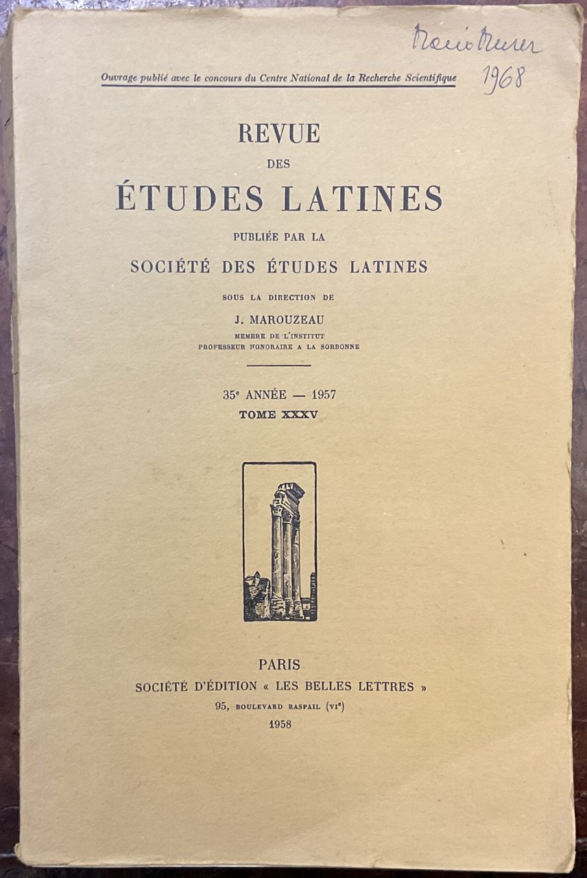 Revue des Études Latines publiée par la Société des Études …