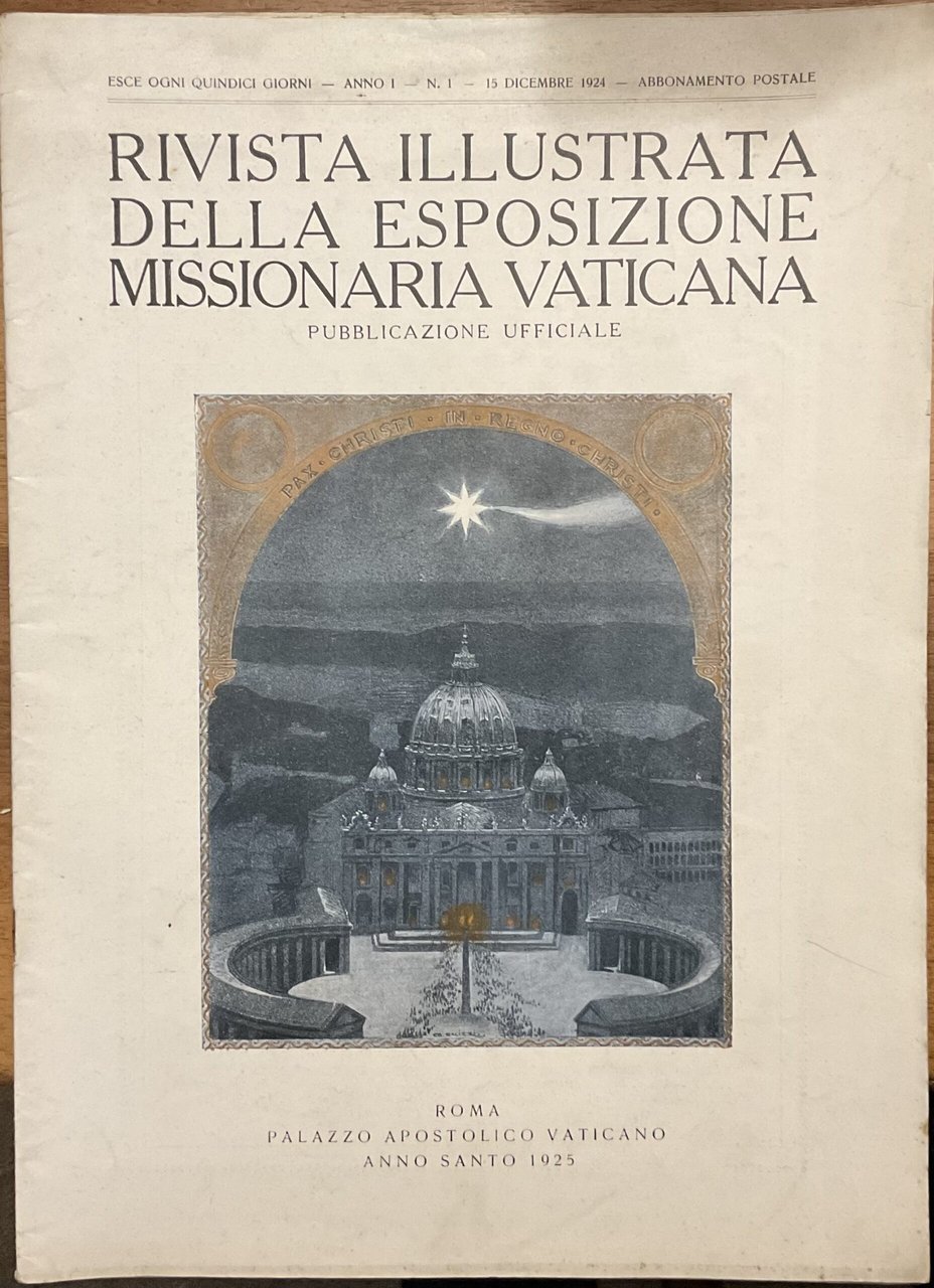 Rivista illustrata della Esposizione Missionaria Vaticana. Anno I - N. … | Immagine principale