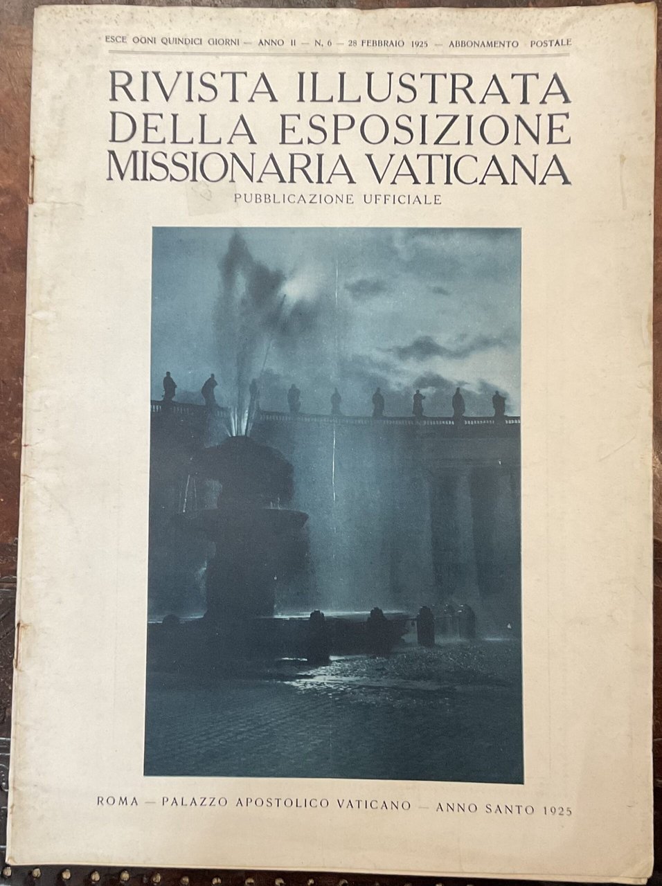 Rivista illustrata della Esposizione Missionaria Vaticana. Anno II - N. … | Immagine principale