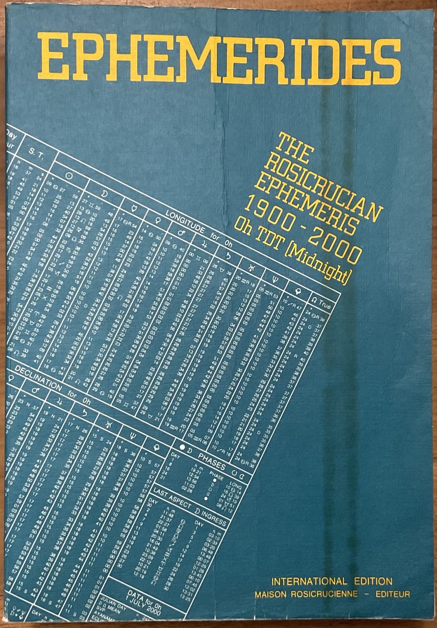 Rosicrucian Ephemeris 1900-2000: 0 Hour Tdt (At Midnight). International Edition: … | Immagine principale