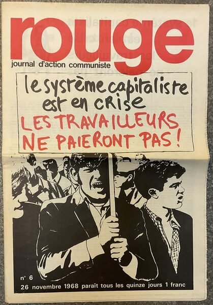 Rouge Journal d'action communiste n°6 - 26 Novembre 1968