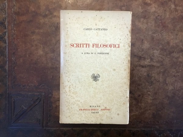 Scritti filosofici (a cura di G. Perticone)