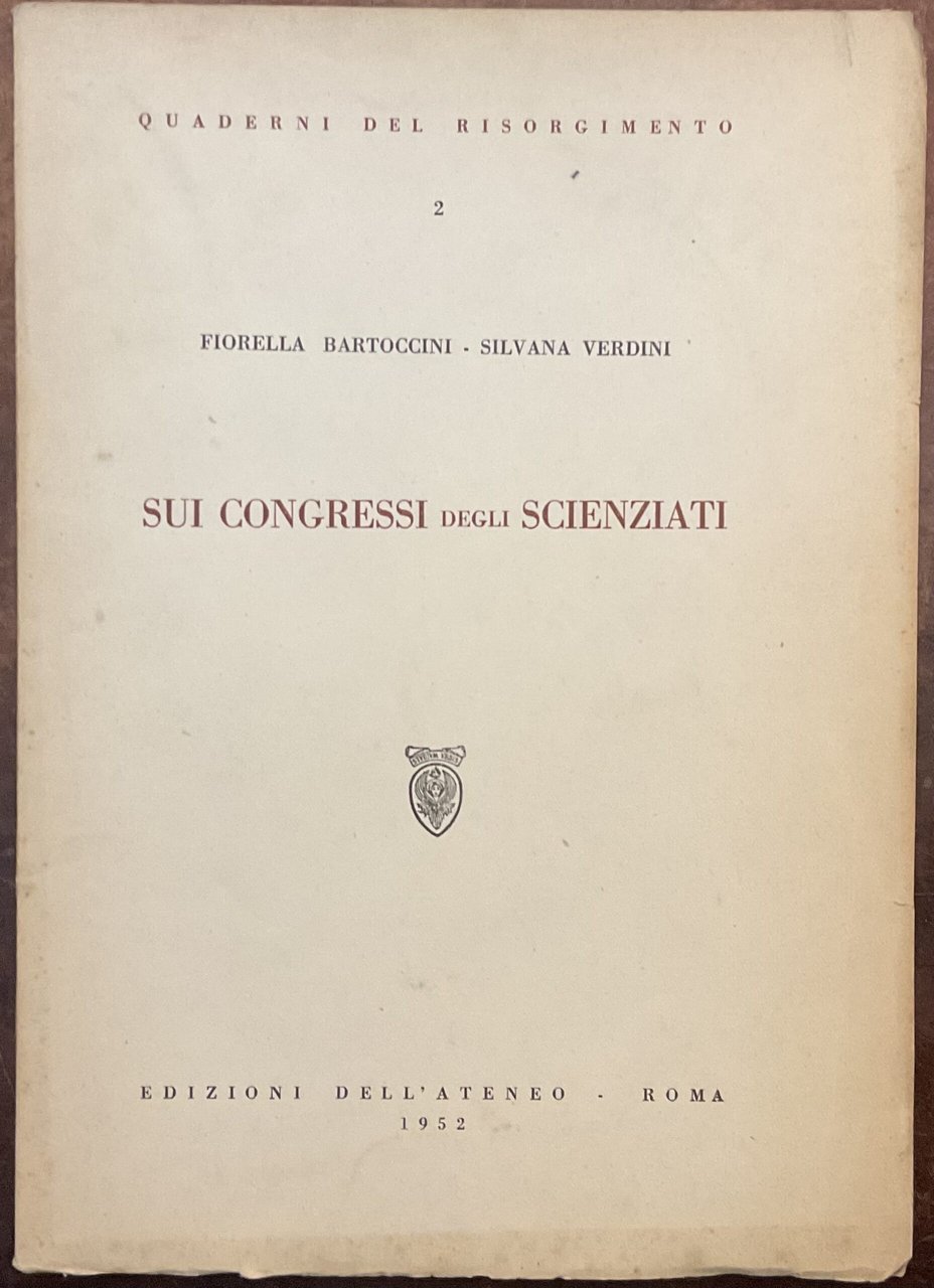 Sui congressi degli scienziati. Quaderni del Risorgimento 2