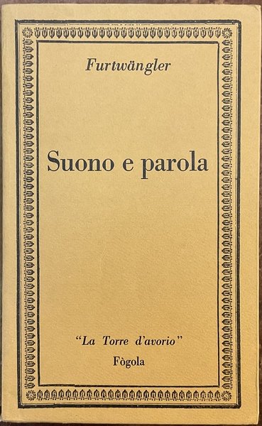 Suono e parola. Prima edizione