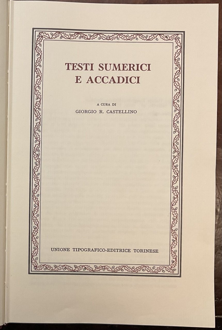 Testi Sumeri e accadici. Classici delle religioni. Sez. prima: Le … | Immagine principale