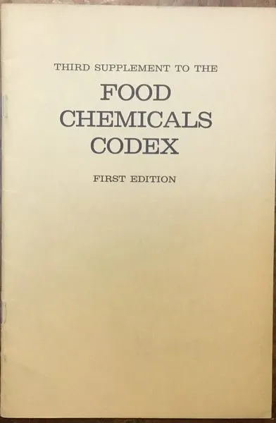Third supplement to the Food Chemicals Codex. First edition | Immagine principale