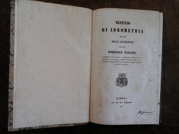 Trattato di Idrometria ad uso degli Ingegneri