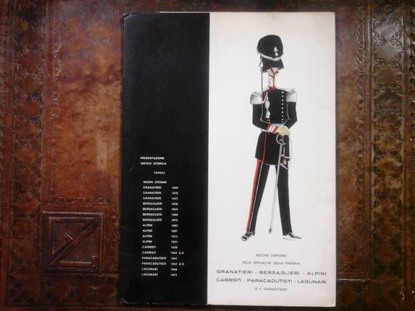 VECCHIE UNIFORMI DELLE SPECIALITÀ DELLA FANTERIA. GRANATIERI. BERSAGLIERI. ALPINI. CARRISTI. …