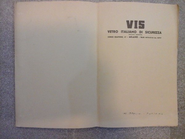 VIS - Vetro italiano di sicuezza, società anonima, Corso Sempione … | Immagine Gallery 1