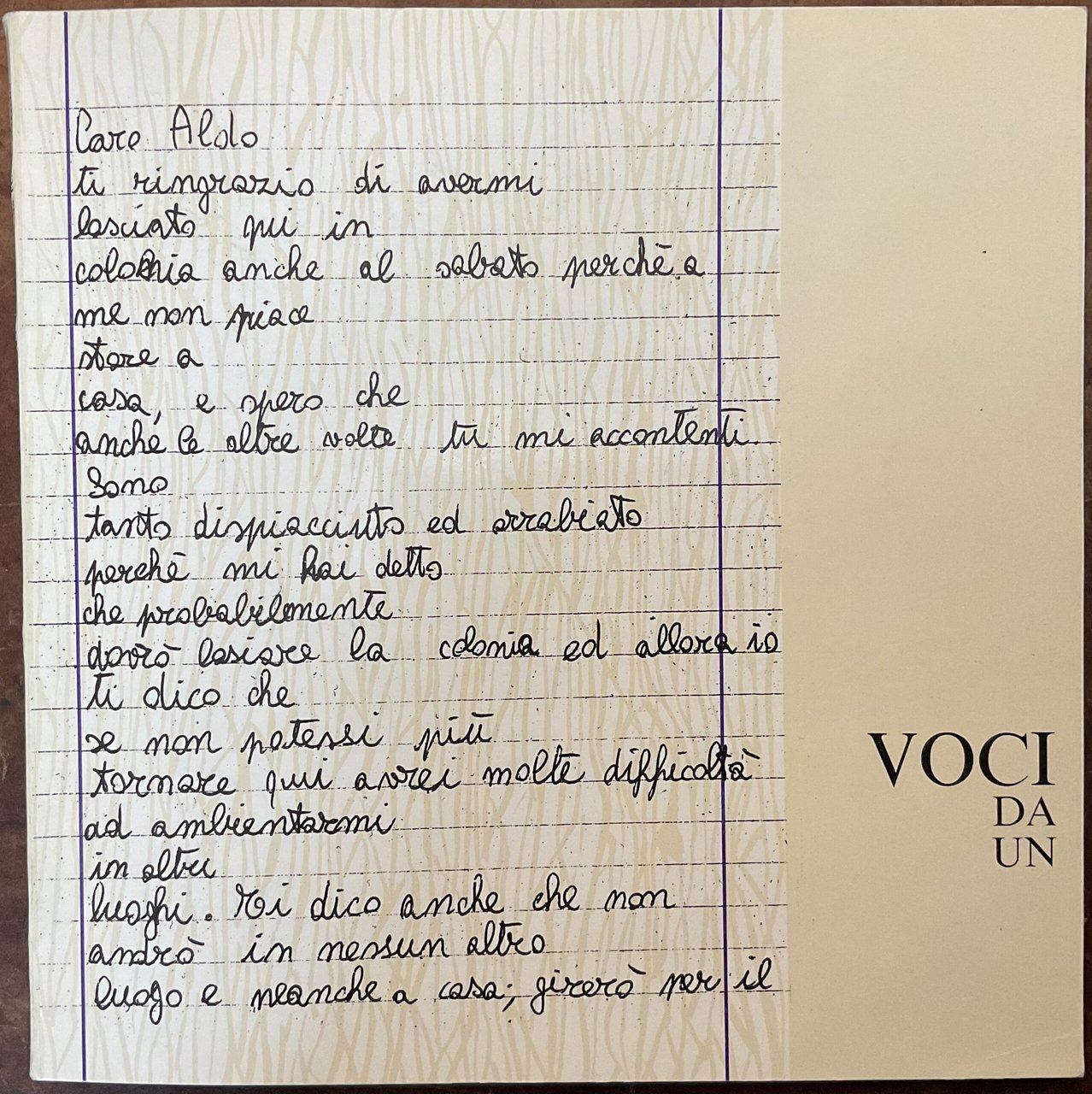 Voci da un soggiorno di mezza collina