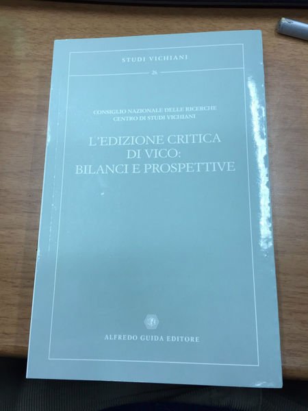 L'Edizione critica di Vico: Bilanci e propettive