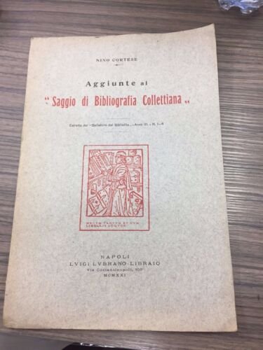 Aggiunte al "Saggio di Bibliografia Collettiana"