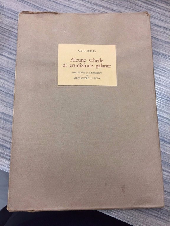 Alcune schede di erudizione galante