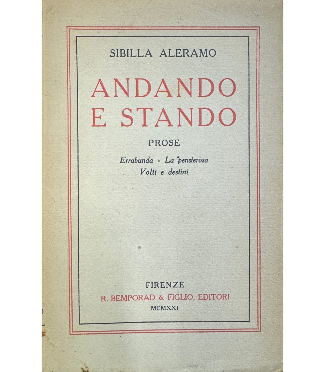 Andando e stando. | Immagine principale