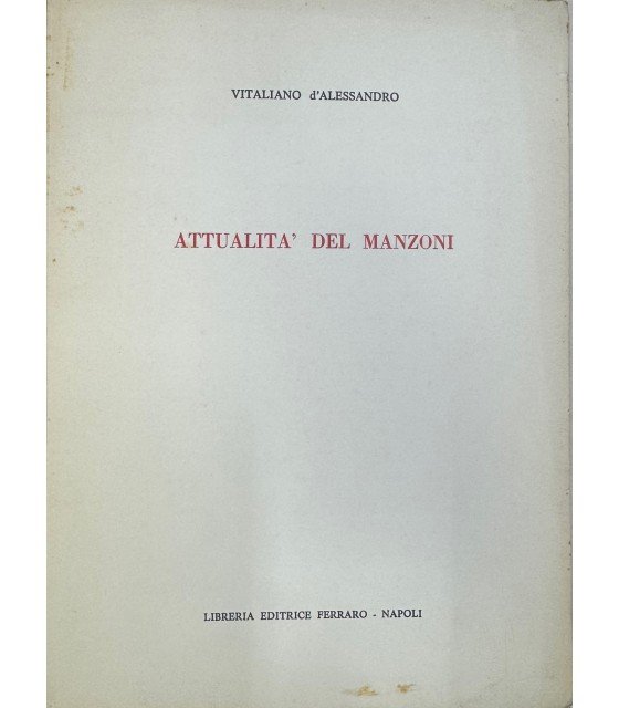 Attualità del Manzoni. | Immagine principale