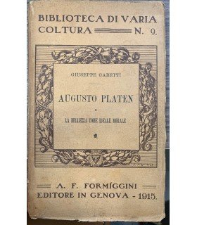 Augusto Platen e la bellezza come ideale morale.