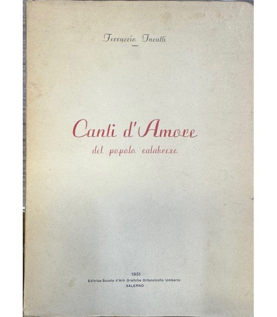 Canti d'Amore del popolo calabrese. | Immagine principale