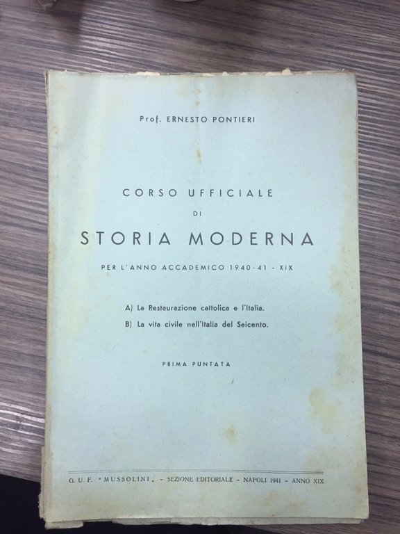 Corso ufficiale di storia moderna