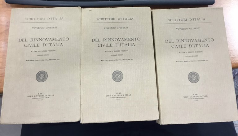 Del rinnovamento civile d'Italia. 3 voll