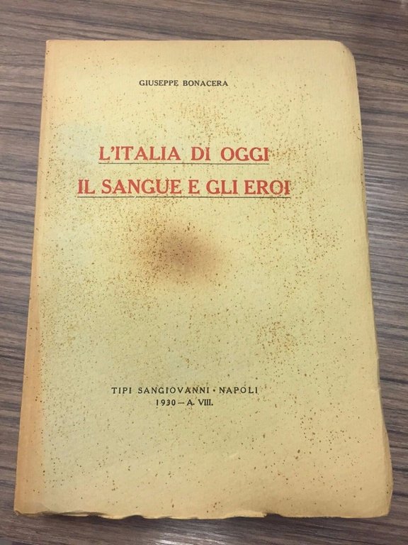 L'Italia di oggi il sangue e gli eroi
