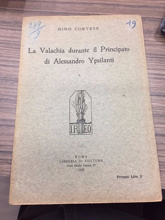 La Valachia durante il Principato di Alessandro Ypsilanti. I