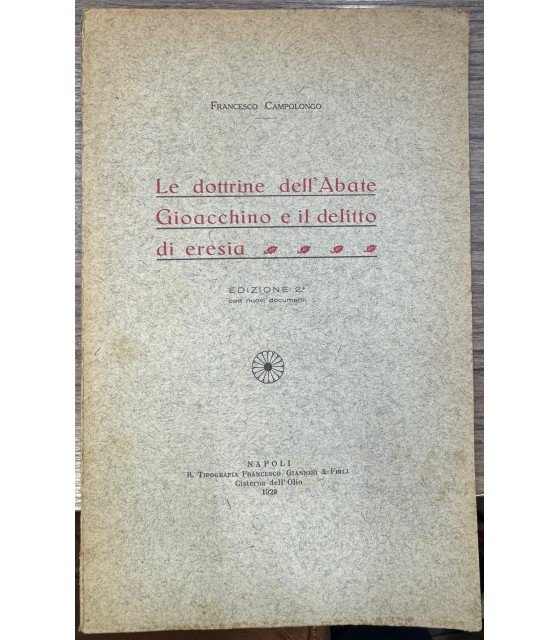 Le dottrine dell'Abate Gioacchino e il delitto di Eresia. | Immagine principale