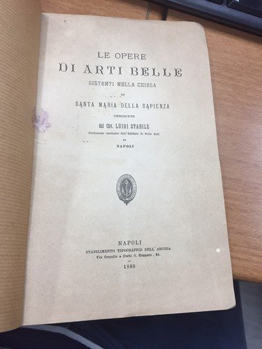 Le opere di Arti Belle sistenti nella chiesa di Santa …