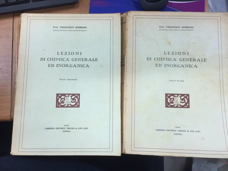 Lezioni di chimica generale ed inorganica. 2 voll