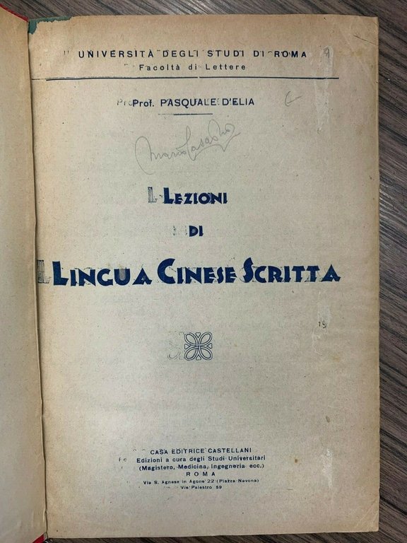 Lezioni di lingua Cinese Scritta
