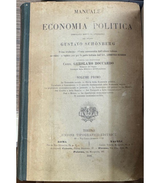 Manuale di economia politica. 5 volumi in 7 tomi. | Immagine principale