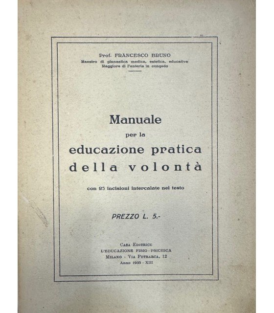 Manuale per la educazione pratica della volontà. | Immagine principale