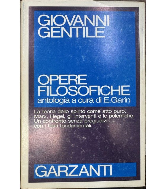 Opere filosofiche. Antologia a cura di E. Garin. | Immagine principale