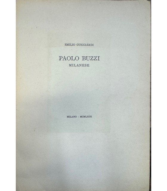 Paolo Buzzi milanese. | Immagine principale