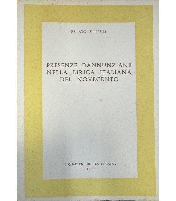 Presenze dannunziane nella lirica italiana del novecento. | Immagine principale